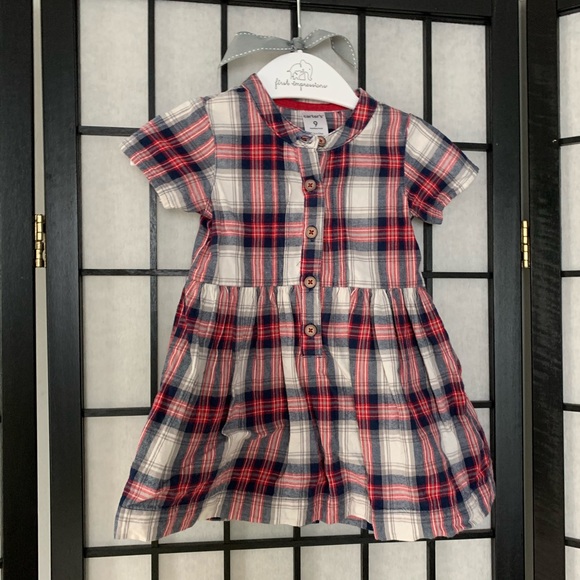 carters baby girl plaid dress